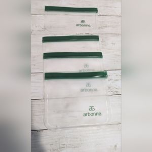 New Arbonne Reusable silicone bags for snacks and sandwiches 4 pk